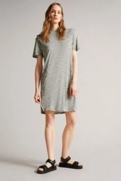 Ted Baker Julina White T-Shirt Dress With Shoulder Detail -Tedbaker Sales 2024 unnamed file 942