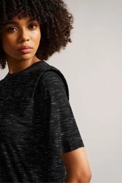 Ted Baker Julina Grey T-Shirt Dress With Shoulder Detail -Tedbaker Sales 2024 unnamed file 973